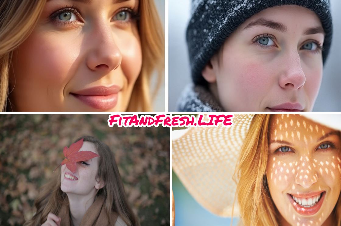 4 diiferent girls showing there skins